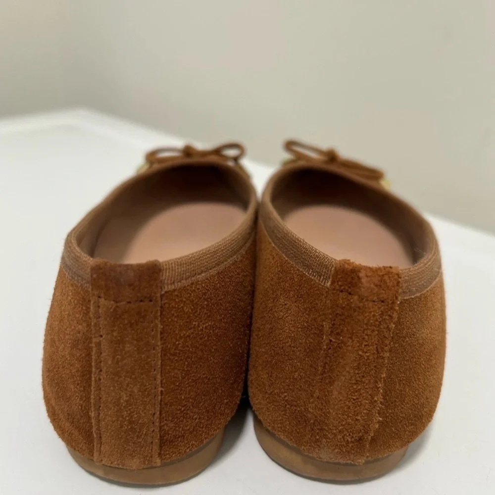 Brown Suede Women's Flats - Picture 7 of 7